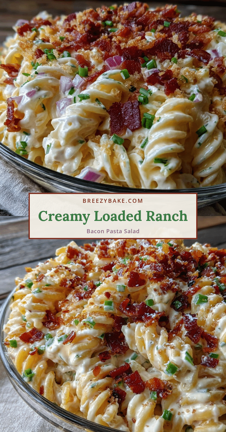 creamy loaded pasta salad recipe