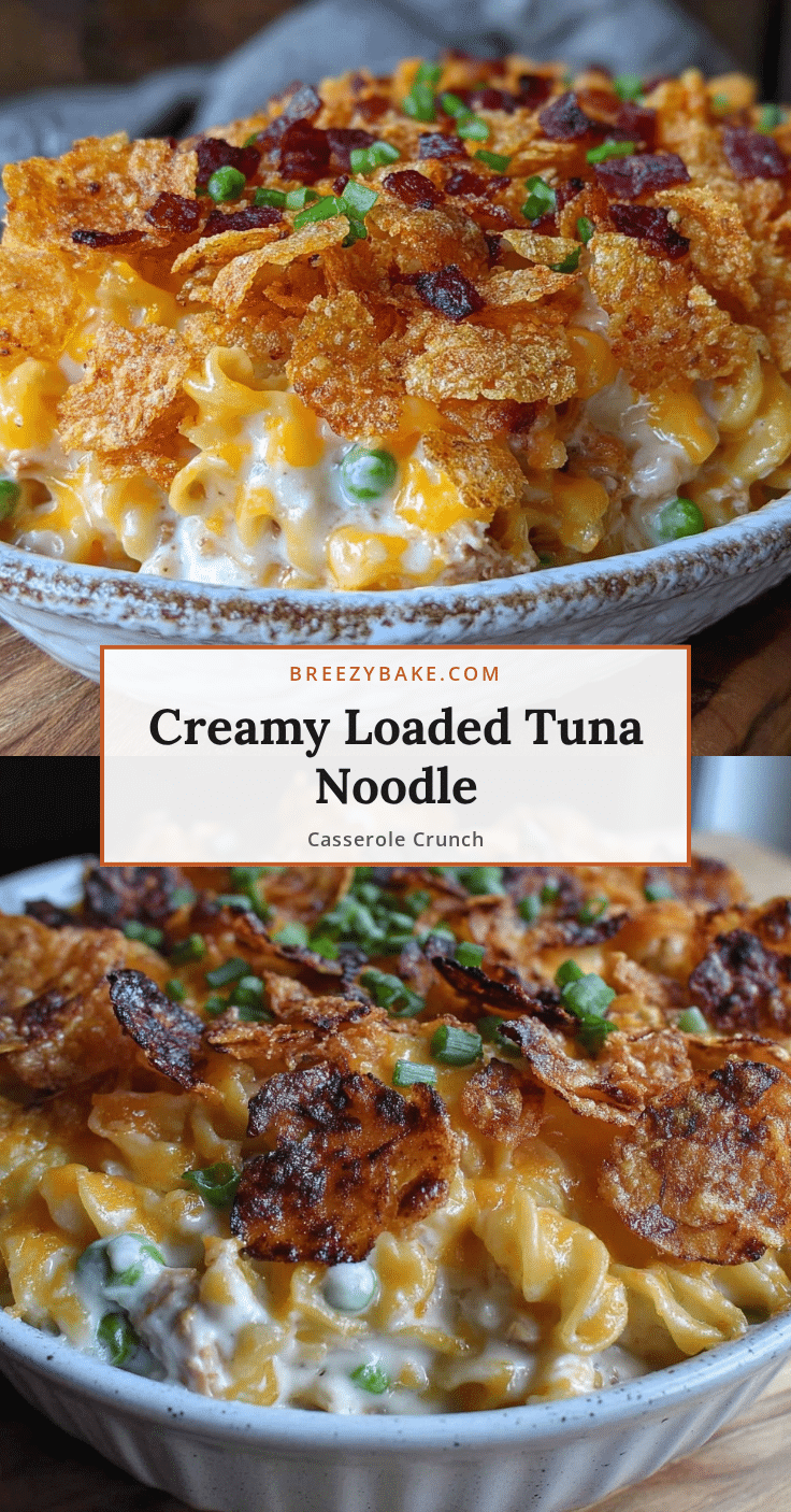 creamy loaded tuna noodle casserole recipe