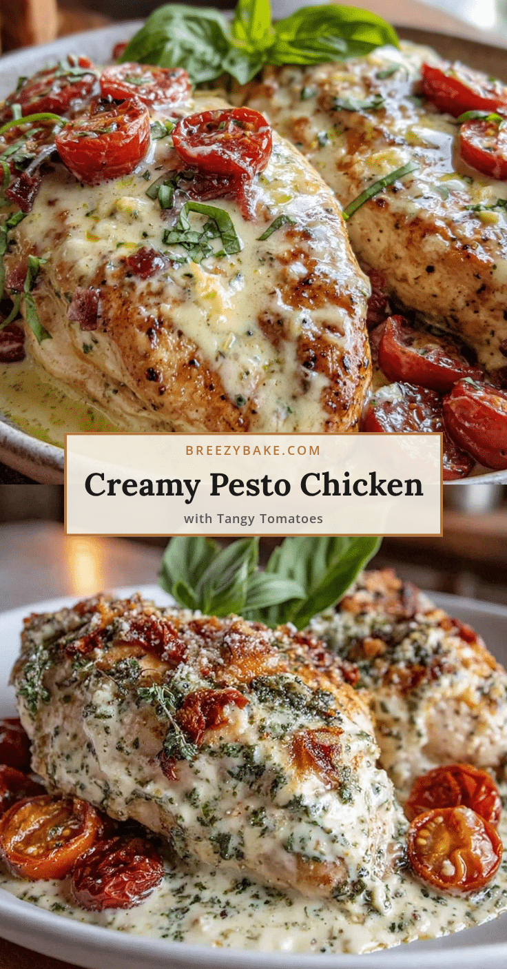 creamy pesto chicken recipe