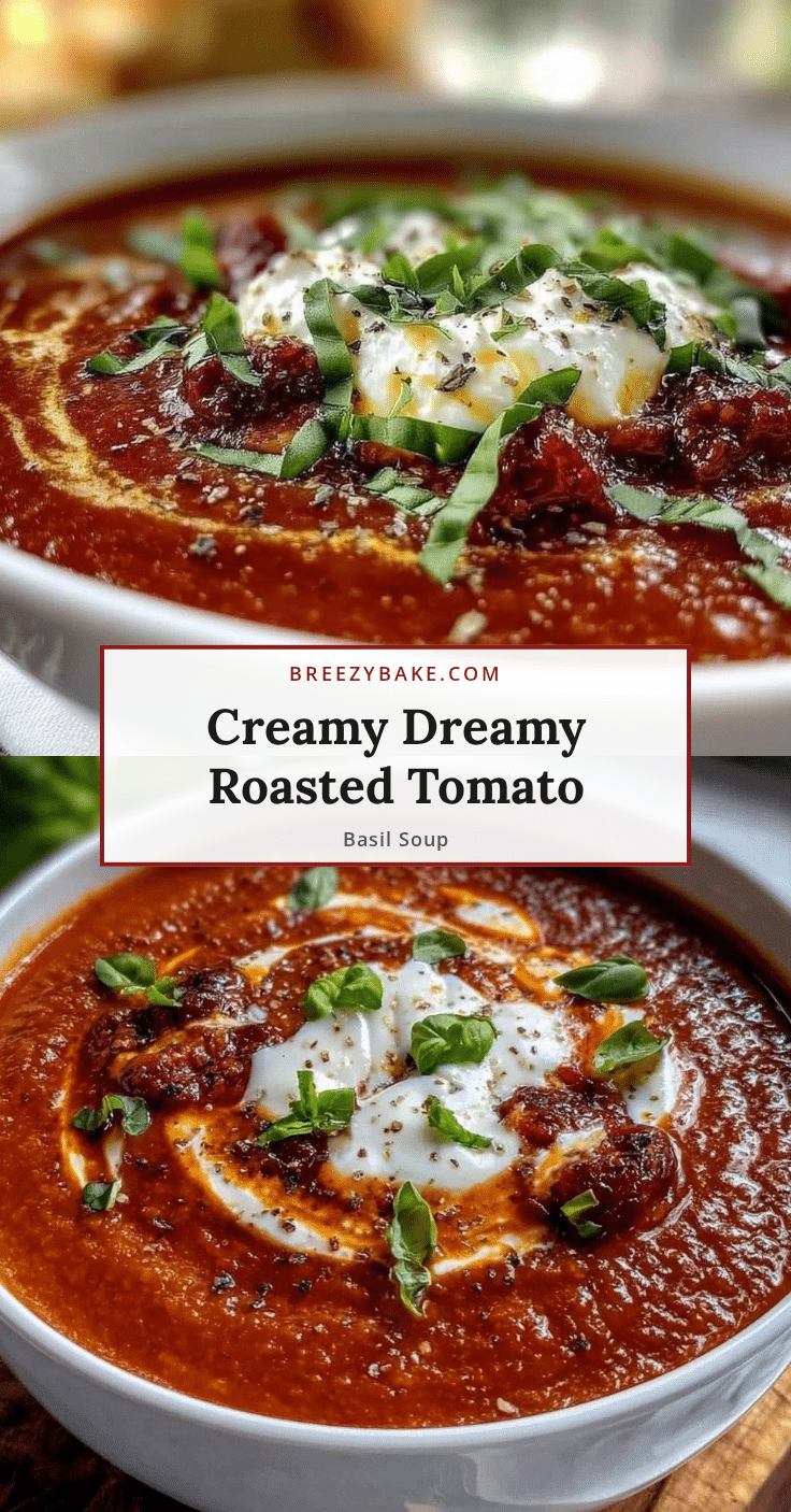 creamy roasted tomato basil soup recipe