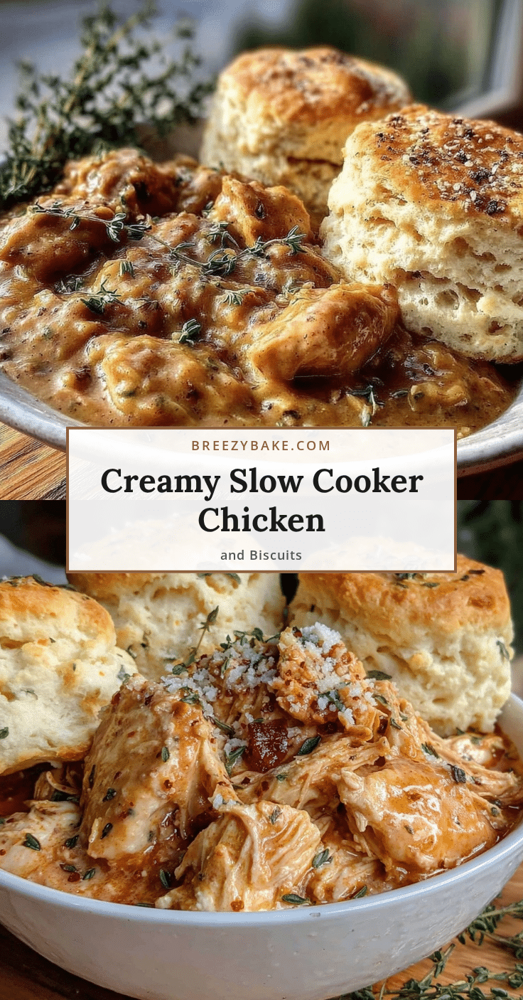 creamy slow cooker chicken and biscuits recipe