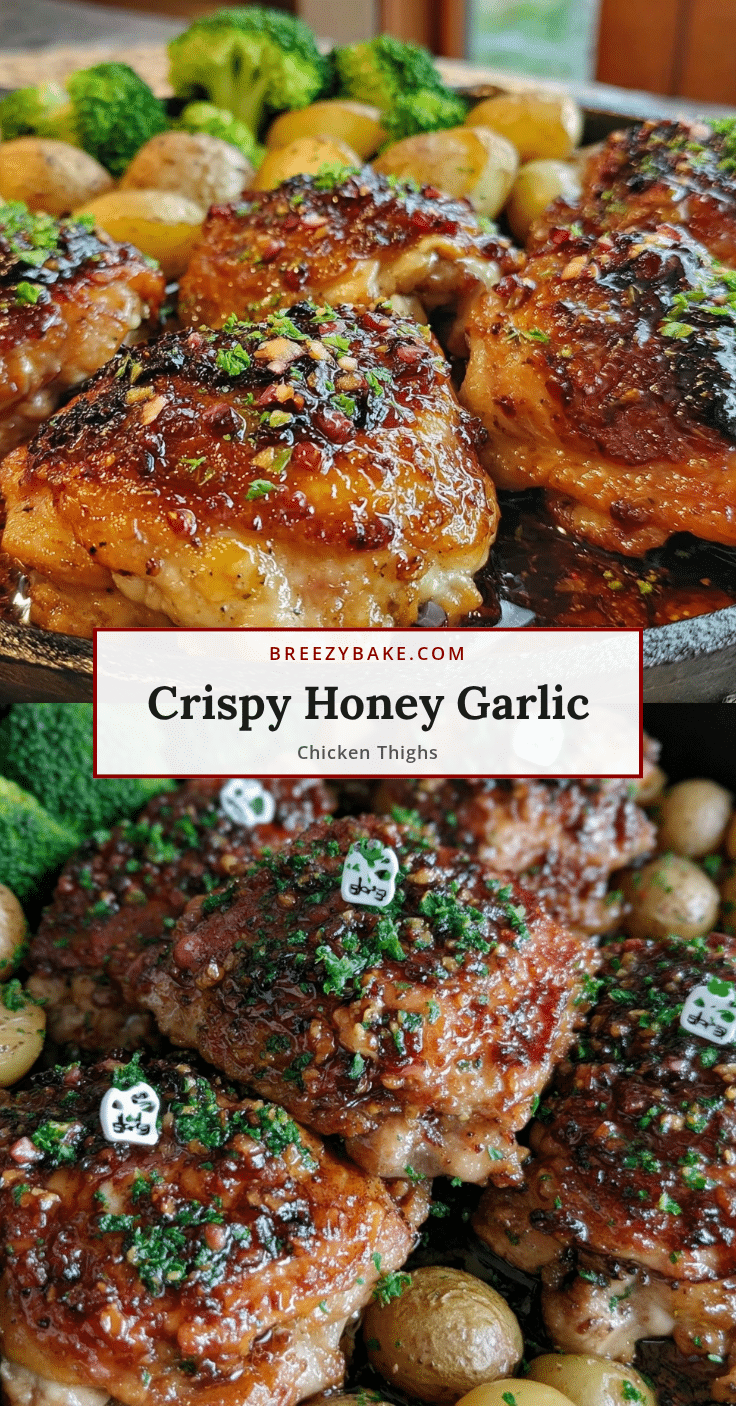 crispy baked honey garlic chicken thighs recipe