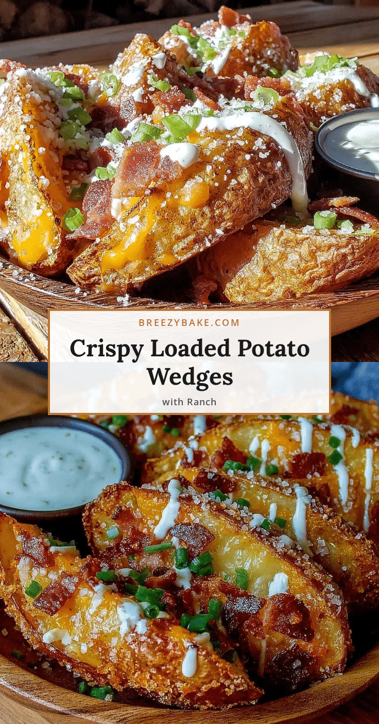 crispy loaded baked potato wedges with ranch recipe