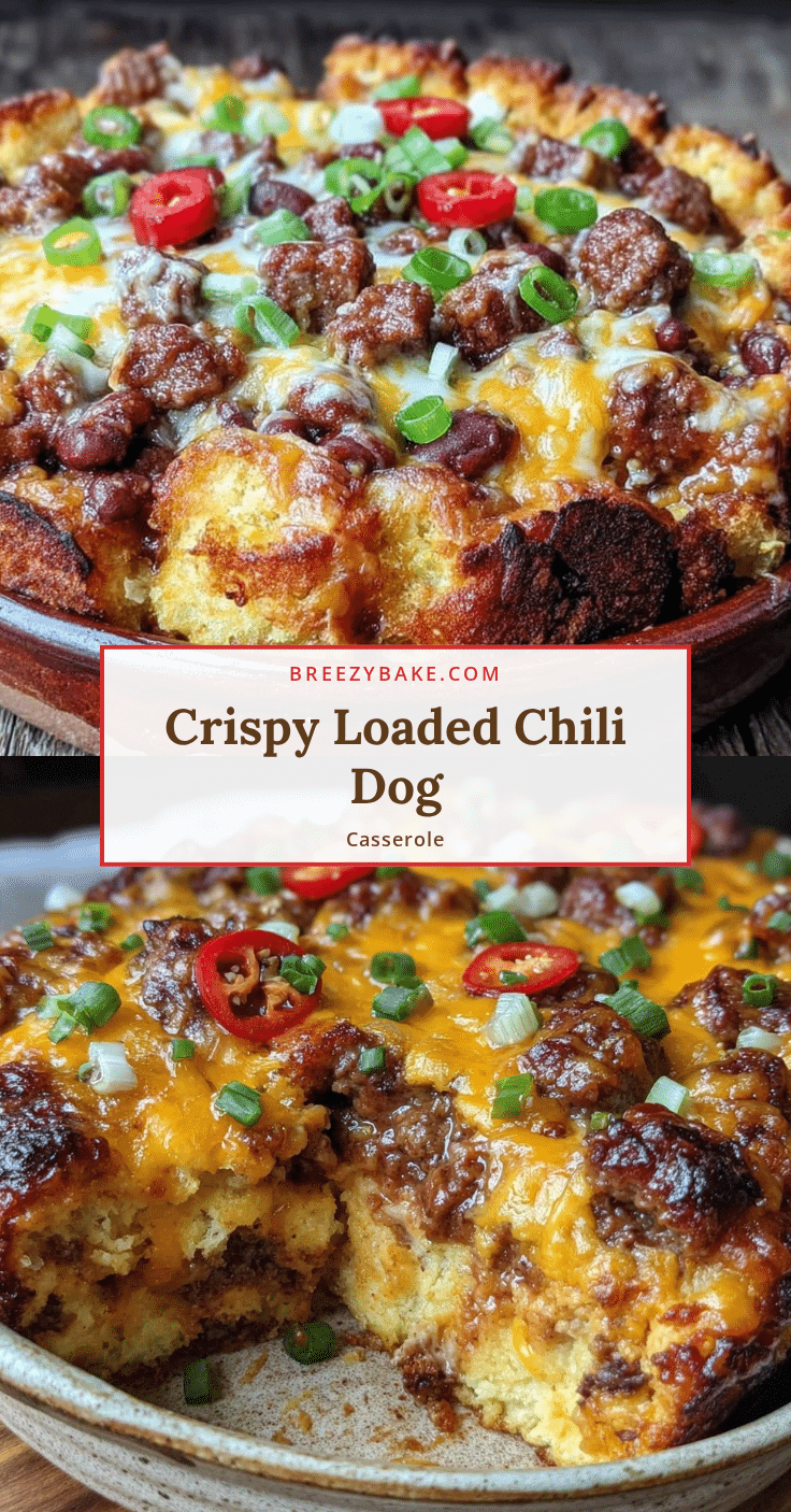 crispy loaded hot dog chili casserole recipe