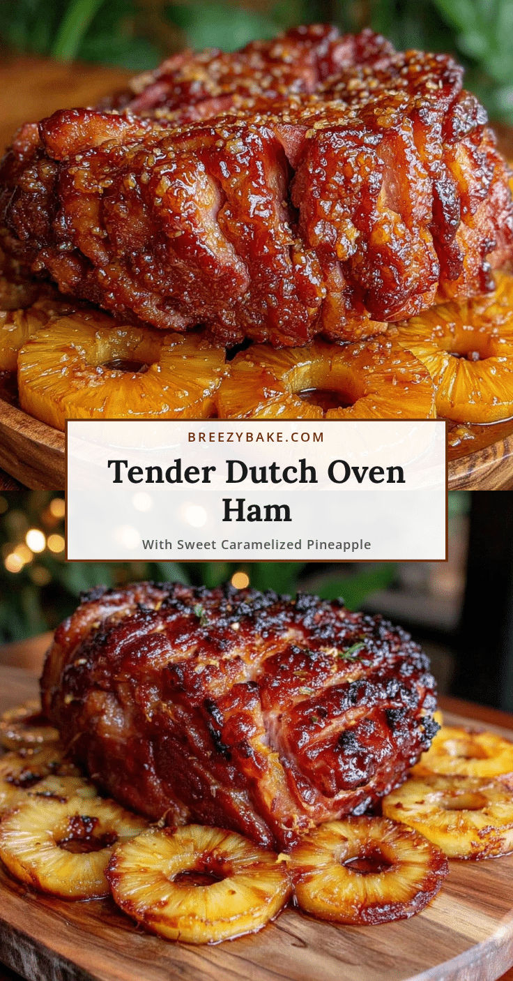 Dutch Oven Glazed Ham recipe