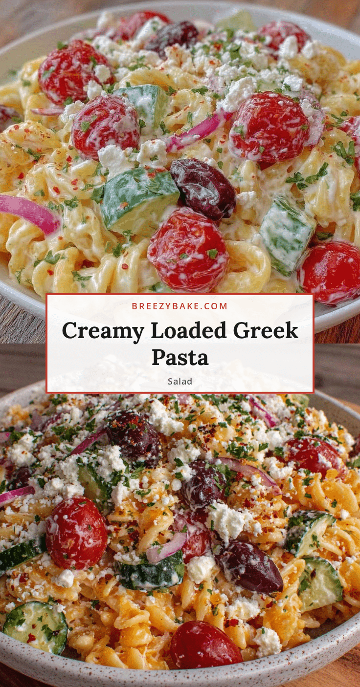 fresh loaded greek pasta salad recipe