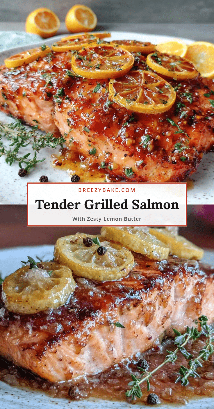 grilled salmon with caramelized lemon butter recipe