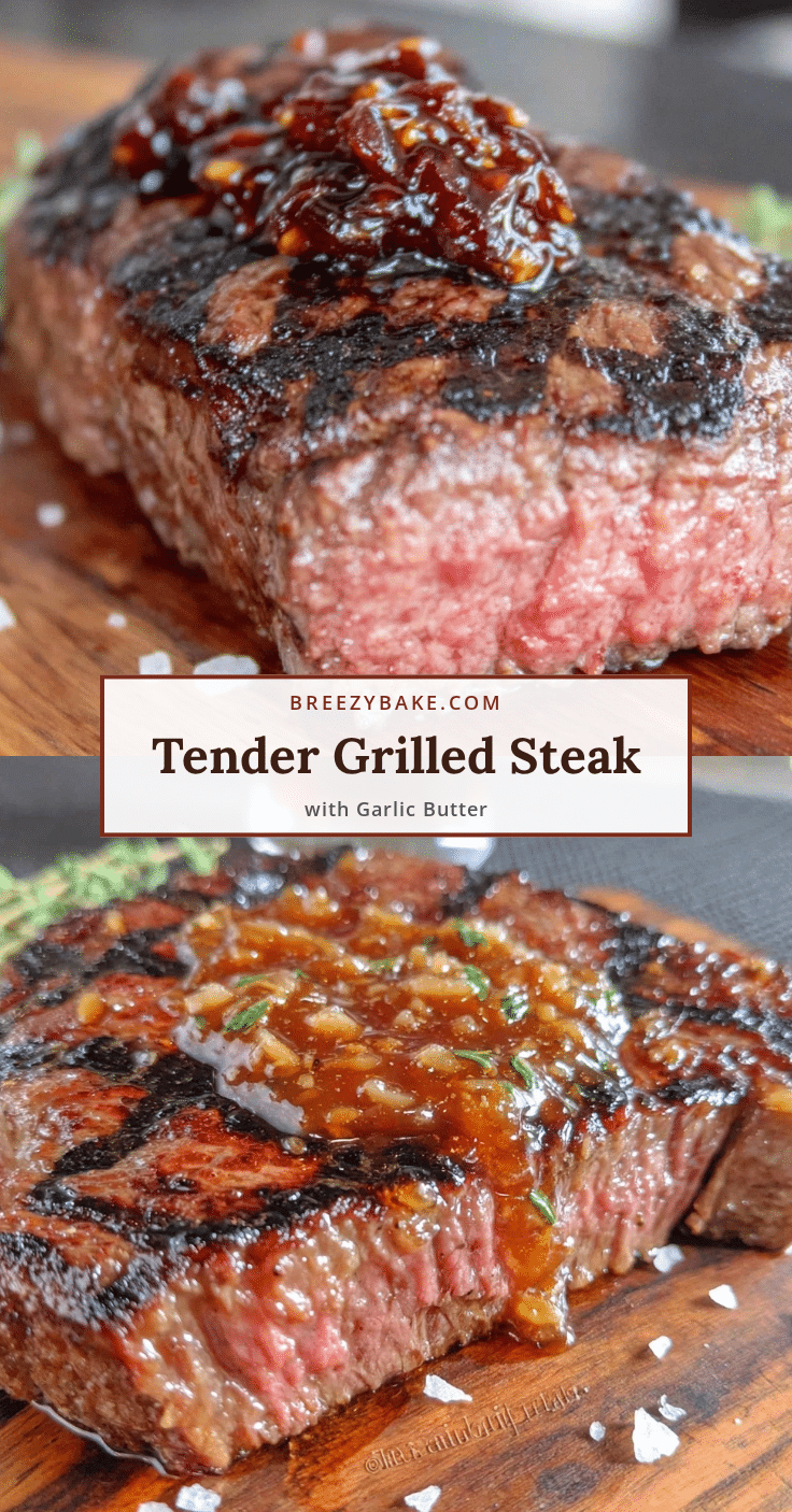 grilled steak with browned butter and garlic recipe