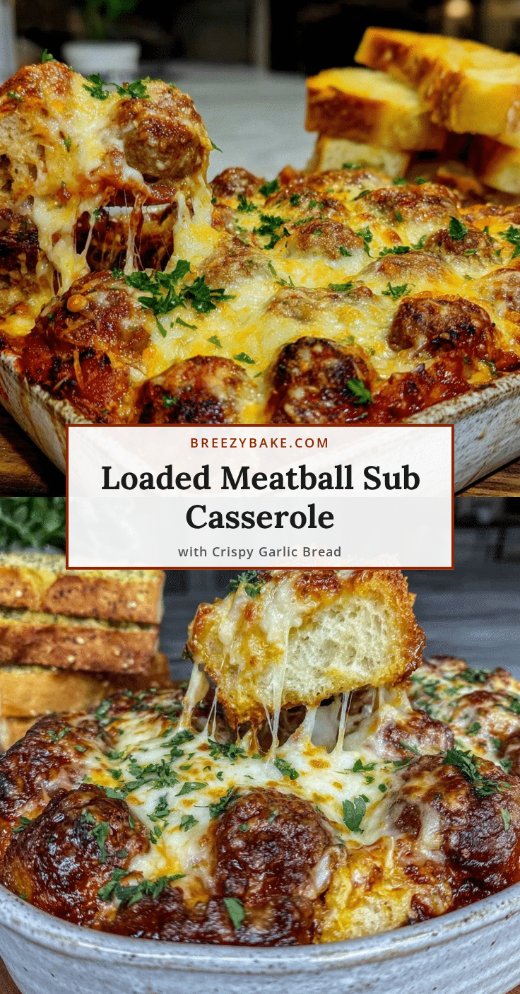 loaded meatball sub casserole recipe