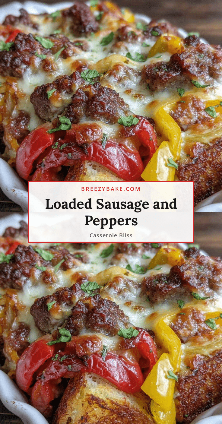 loaded sausage and peppers casserole recipe