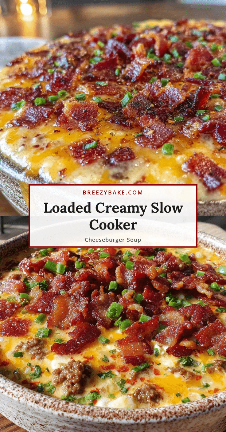 loaded slow cooker cheeseburger soup recipe