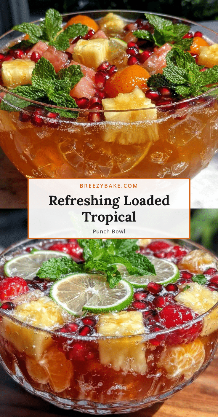 Refreshing Loaded Tropical Punch Bowl recipe