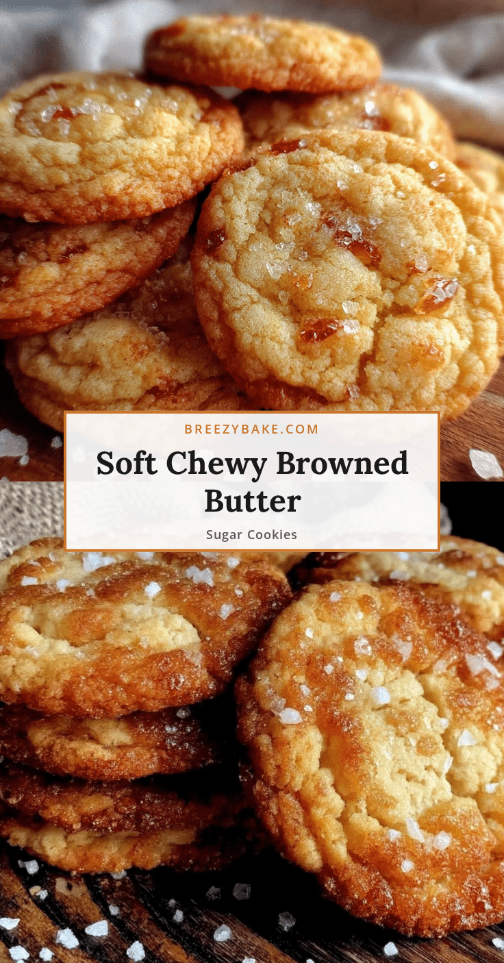 soft and chewy browned butter sugar cookies recipe