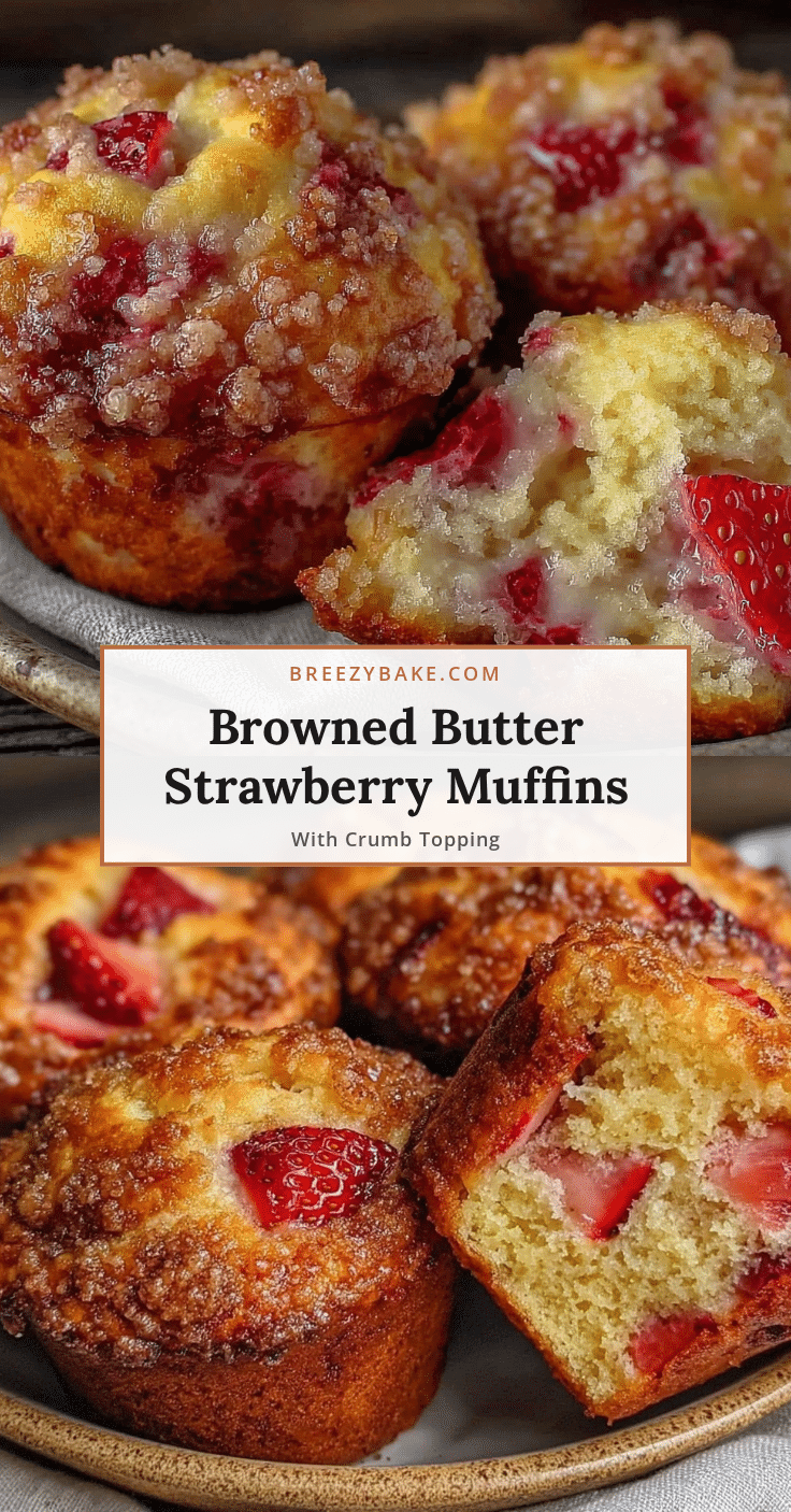 tender browned butter strawberry muffins recipe