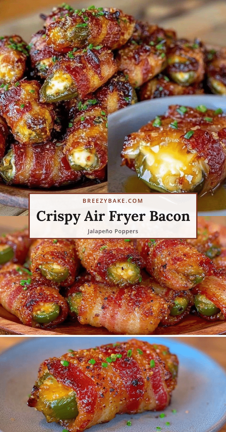air fryer bacon wrapped jalapeño poppers recipe