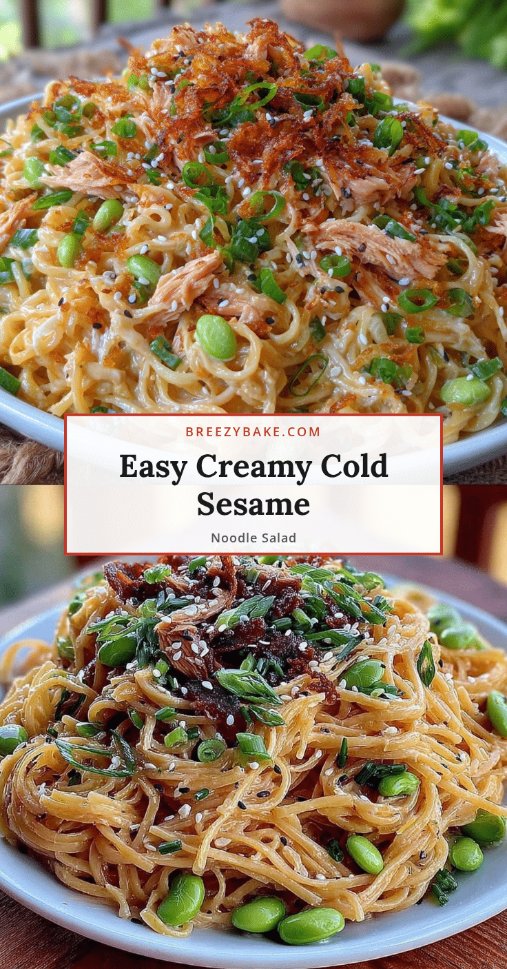 creamy cold sesame noodle salad recipe
