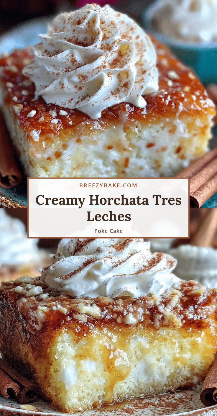 creamy horchata tres leches poke cake recipe