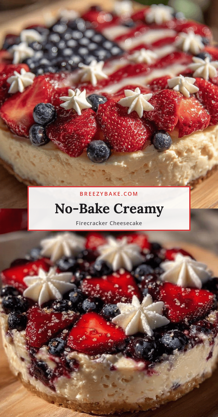creamy no-bake firecracker cheesecake recipe