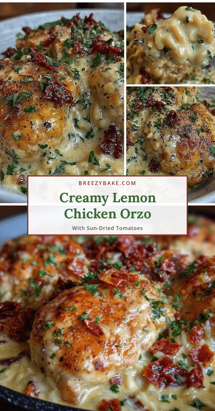 creamy one-pan lemon chicken orzo recipe
