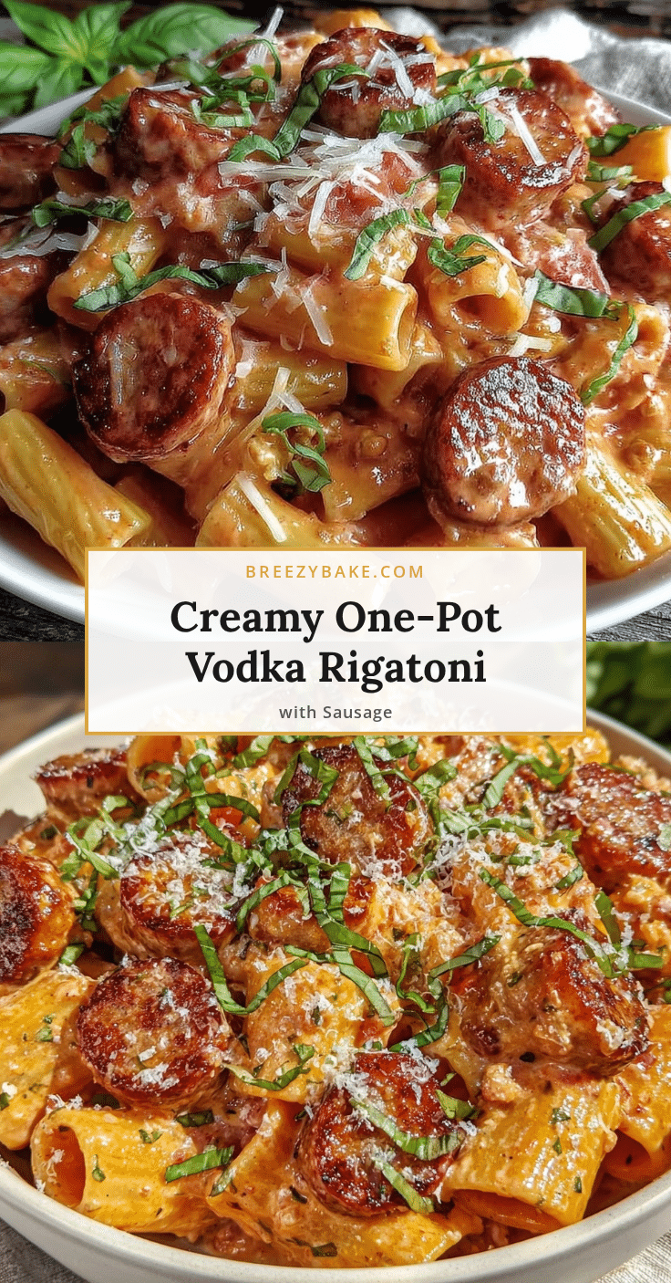 creamy one-pot vodka rigatoni recipe