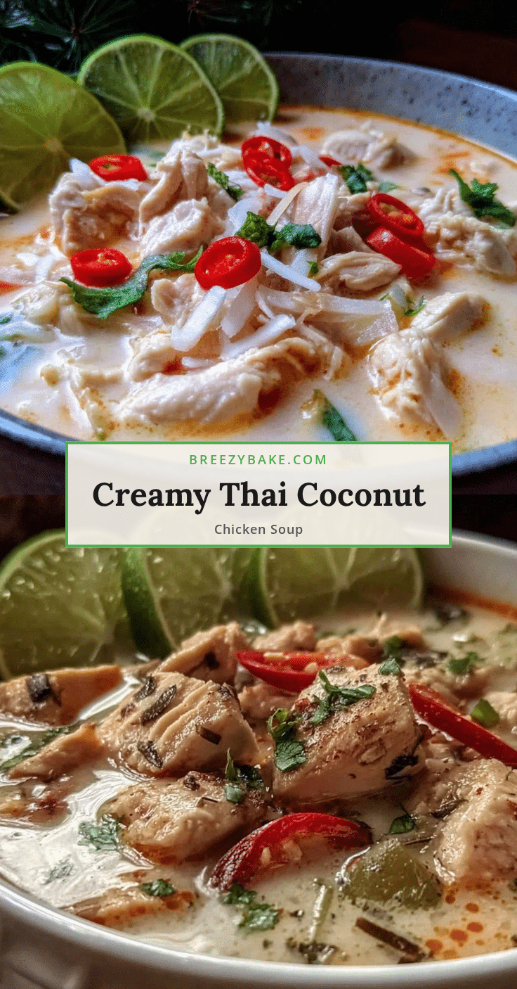 creamy thai coconut chicken soup recipe