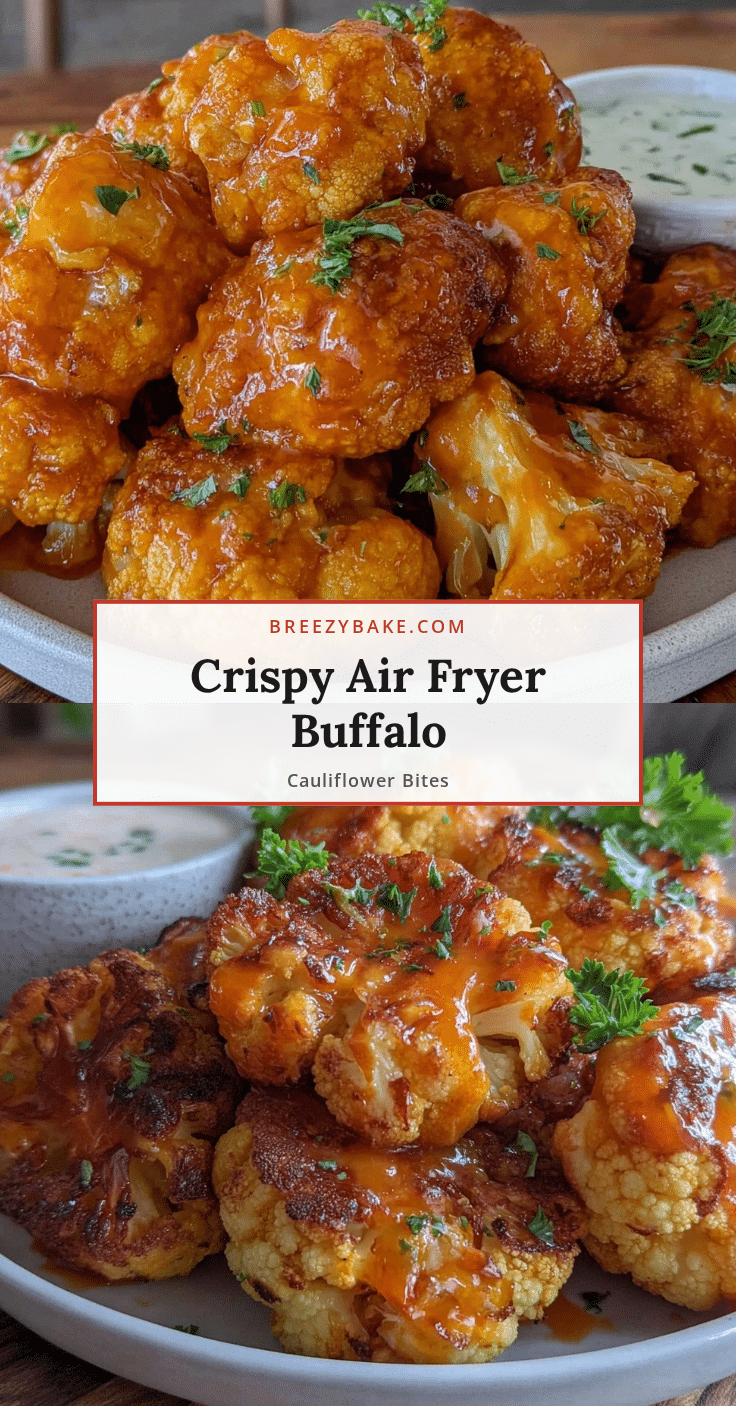 crispy air fryer cauliflower buffalo bites recipe