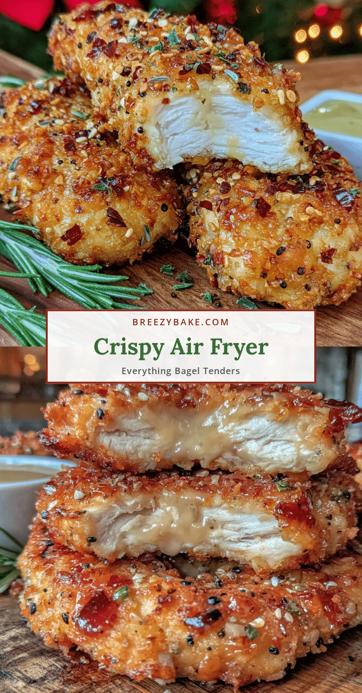 crispy air fryer everything bagel chicken tenders recipe