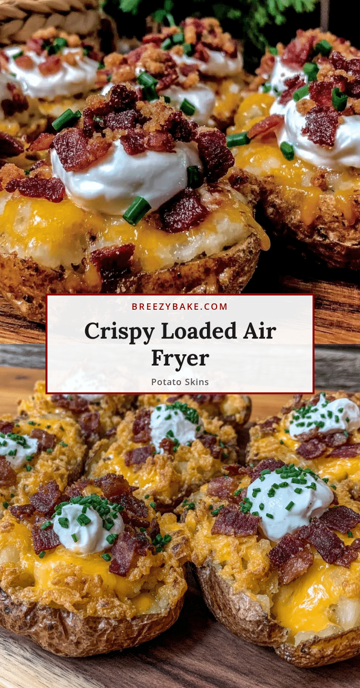 crispy air fryer loaded potato skins recipe