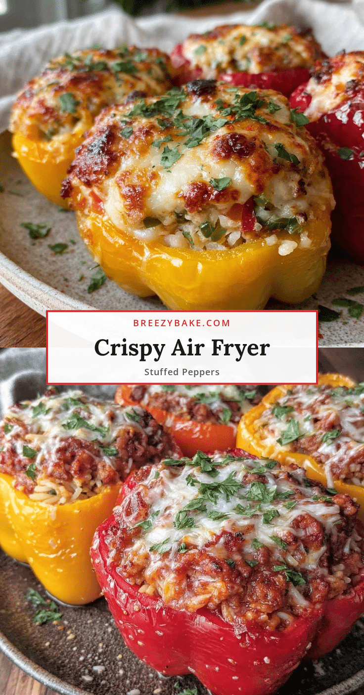crispy air fryer stuffed bell peppers recipe