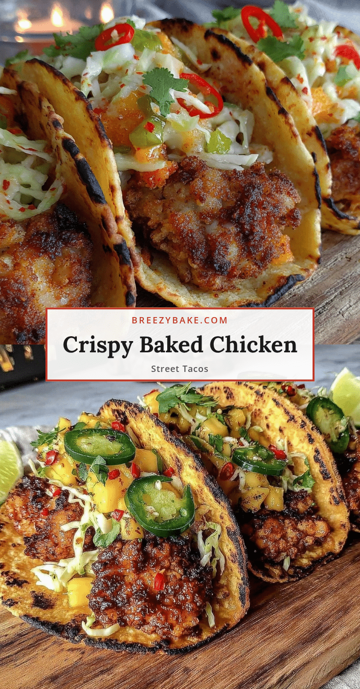crispy baked chicken street tacos recipe