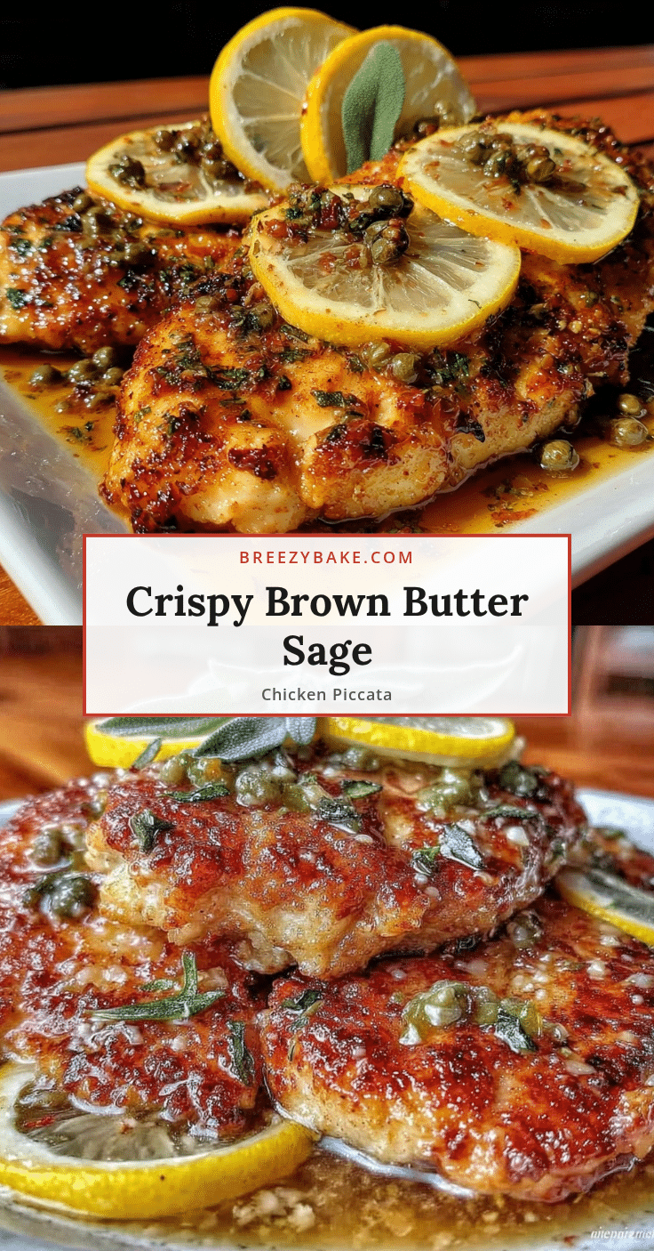 crispy brown butter sage chicken piccata recipe