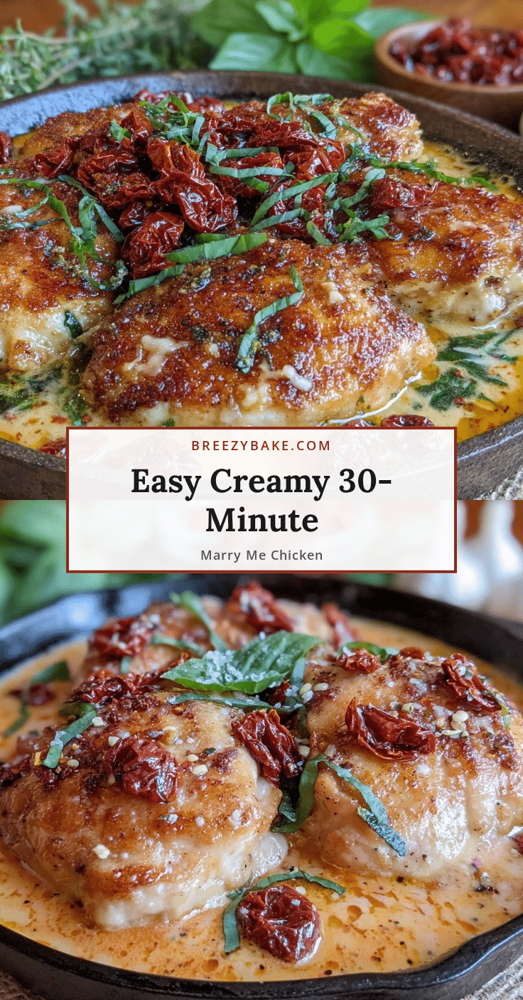 Easy Creamy Marry Me Chicken recipe