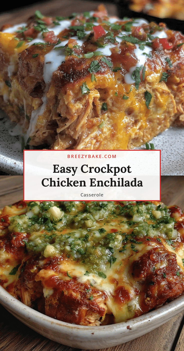 easy crockpot chicken enchilada casserole recipe