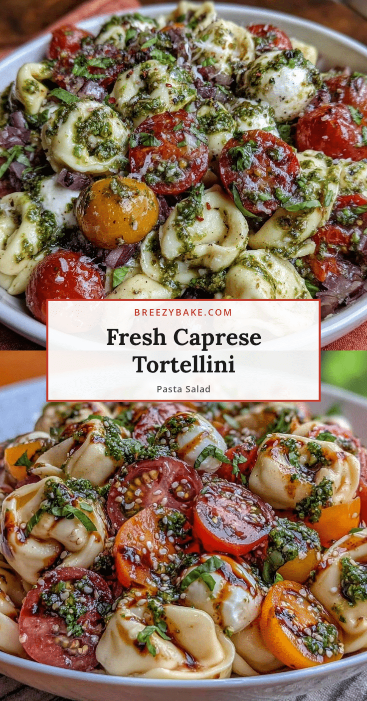 Fresh Caprese Tortellini Pasta Salad recipe