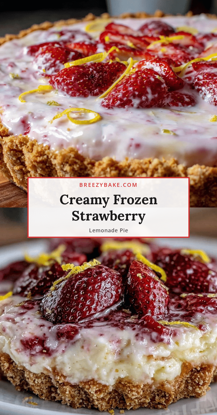 fresh frozen strawberry lemonade pie recipe