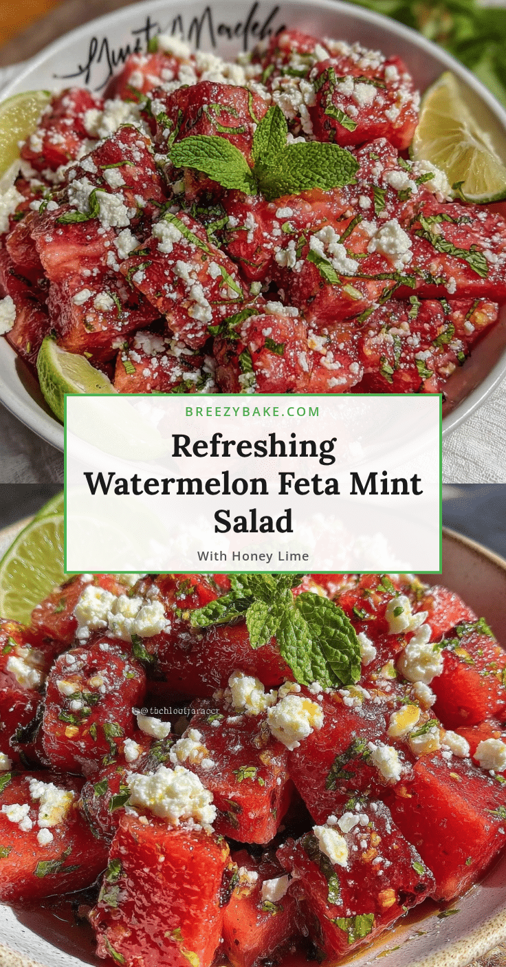 fresh watermelon feta mint salad recipe