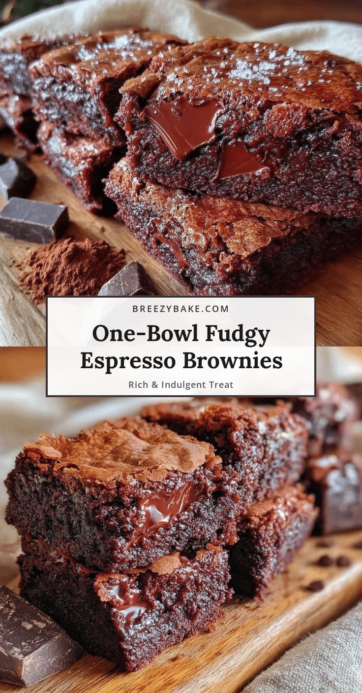 fudgy one-bowl espresso brownies recipe
