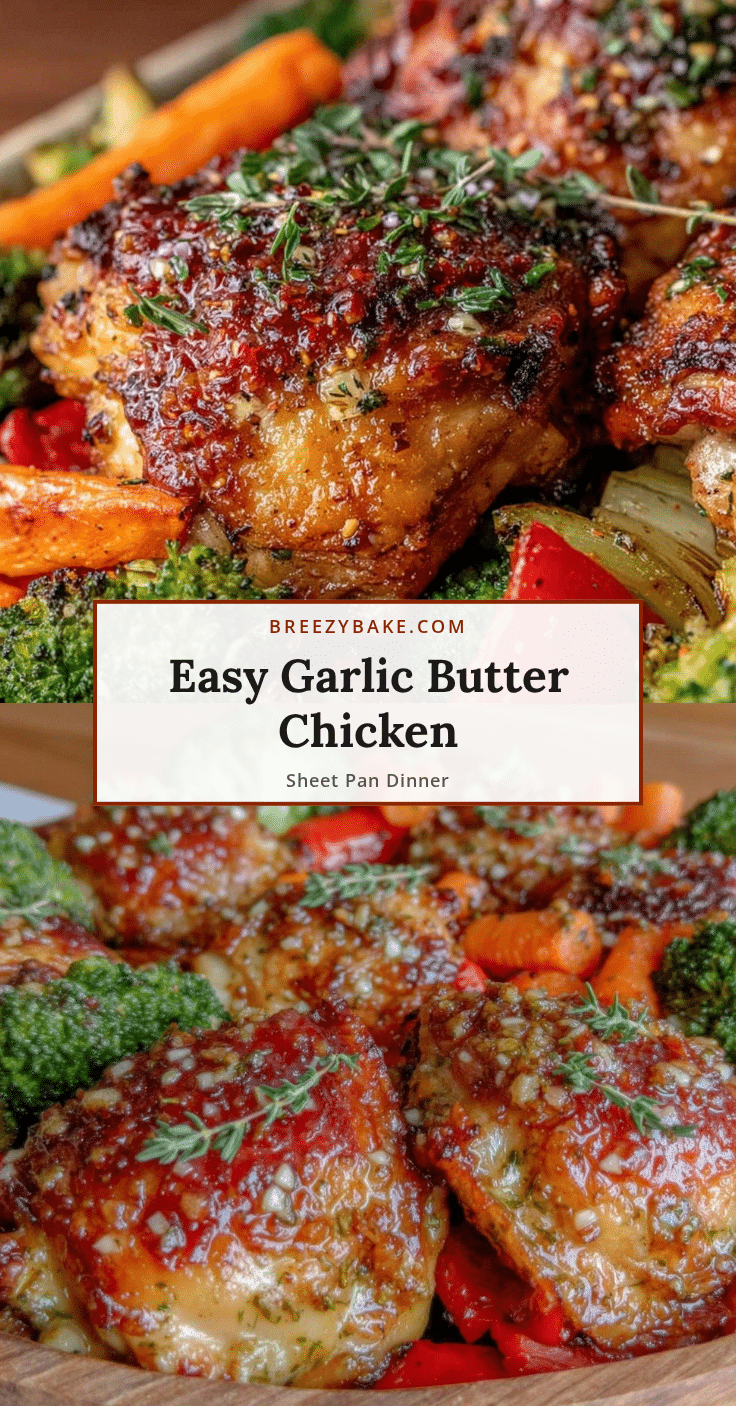 garlic butter chicken sheet pan dinner recipe