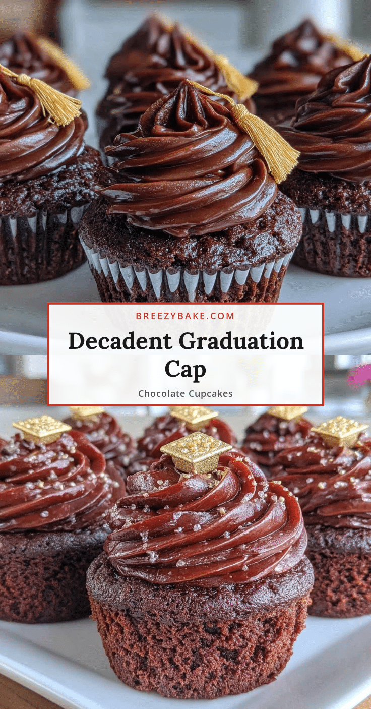 graduation cap chocolate cupcakes recipe