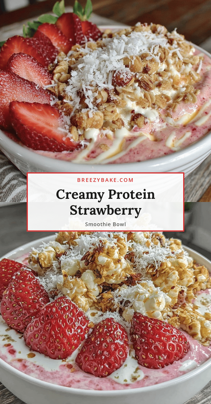healthy protein strawberry smoothie bowl recipe