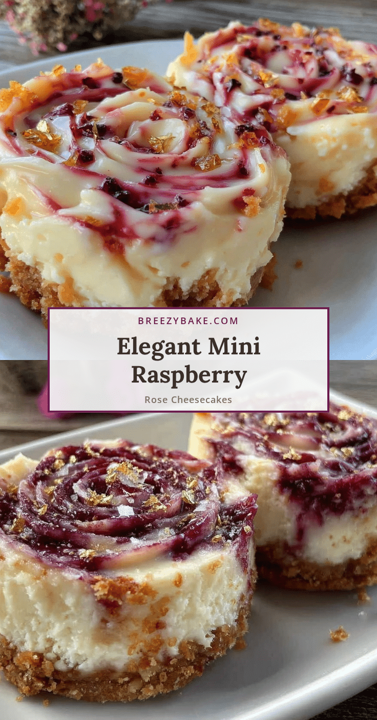 mini raspberry rose cheesecakes recipe