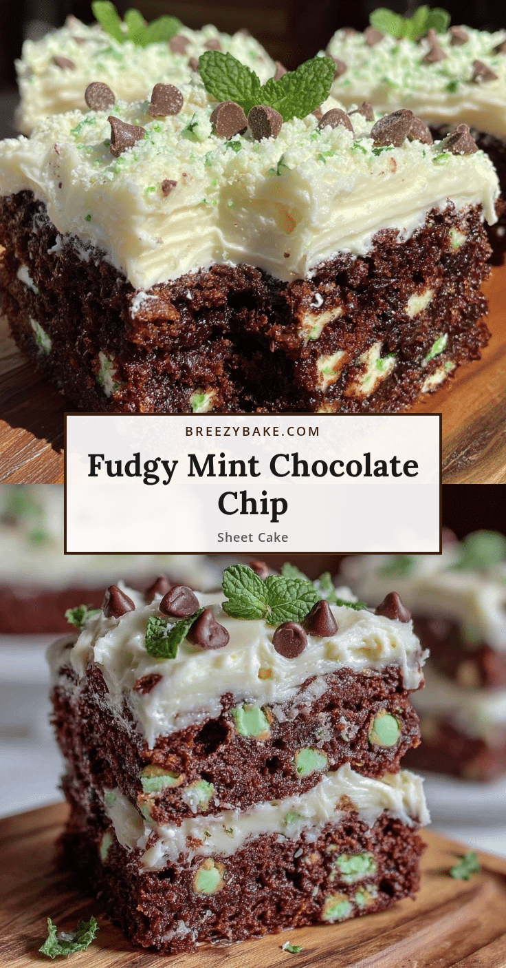 mint chocolate chip sheet cake recipe
