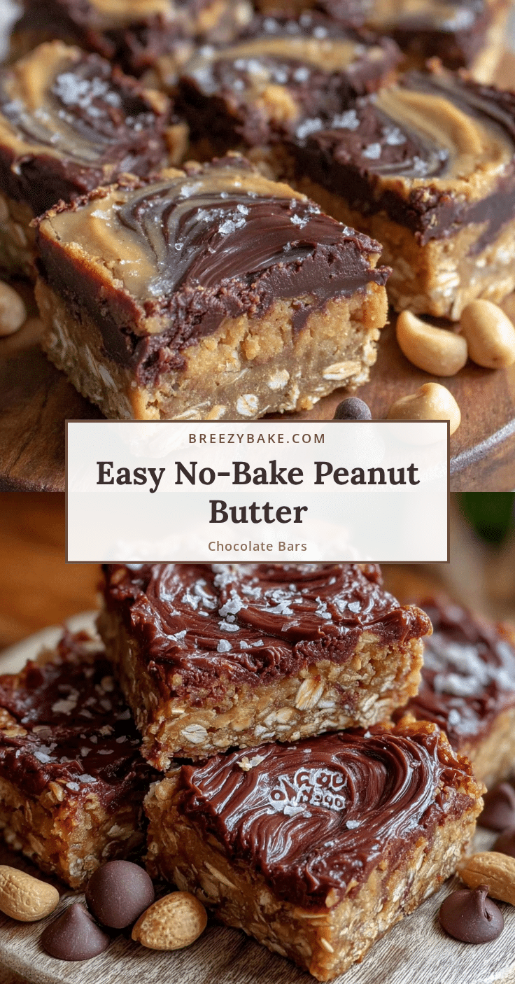 no-bake peanut butter chocolate oat bars recipe