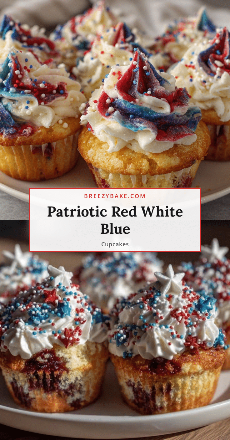 red white and blue cupcakes recipe