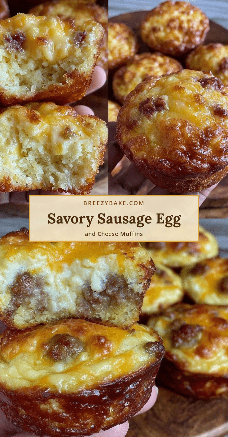 savory egg and cheese breakfast muffins with sausage recipe