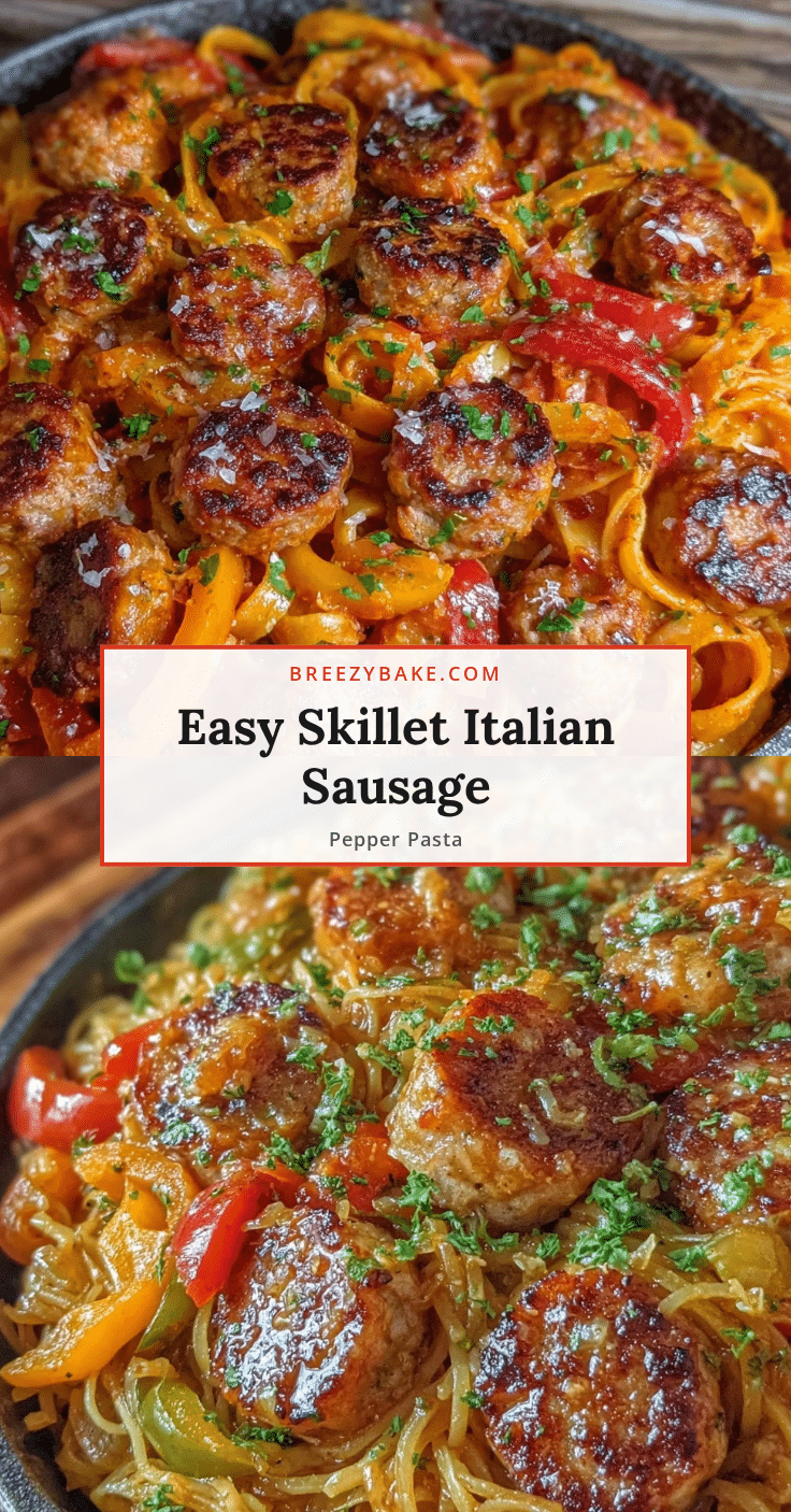 skillet italian sausage and pepper pasta recipe