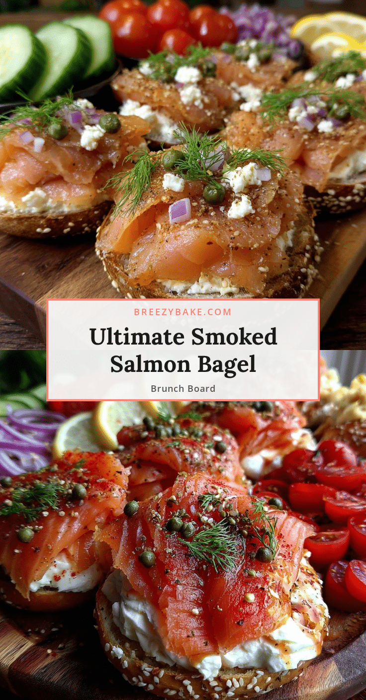 smoked salmon bagel brunch board recipe