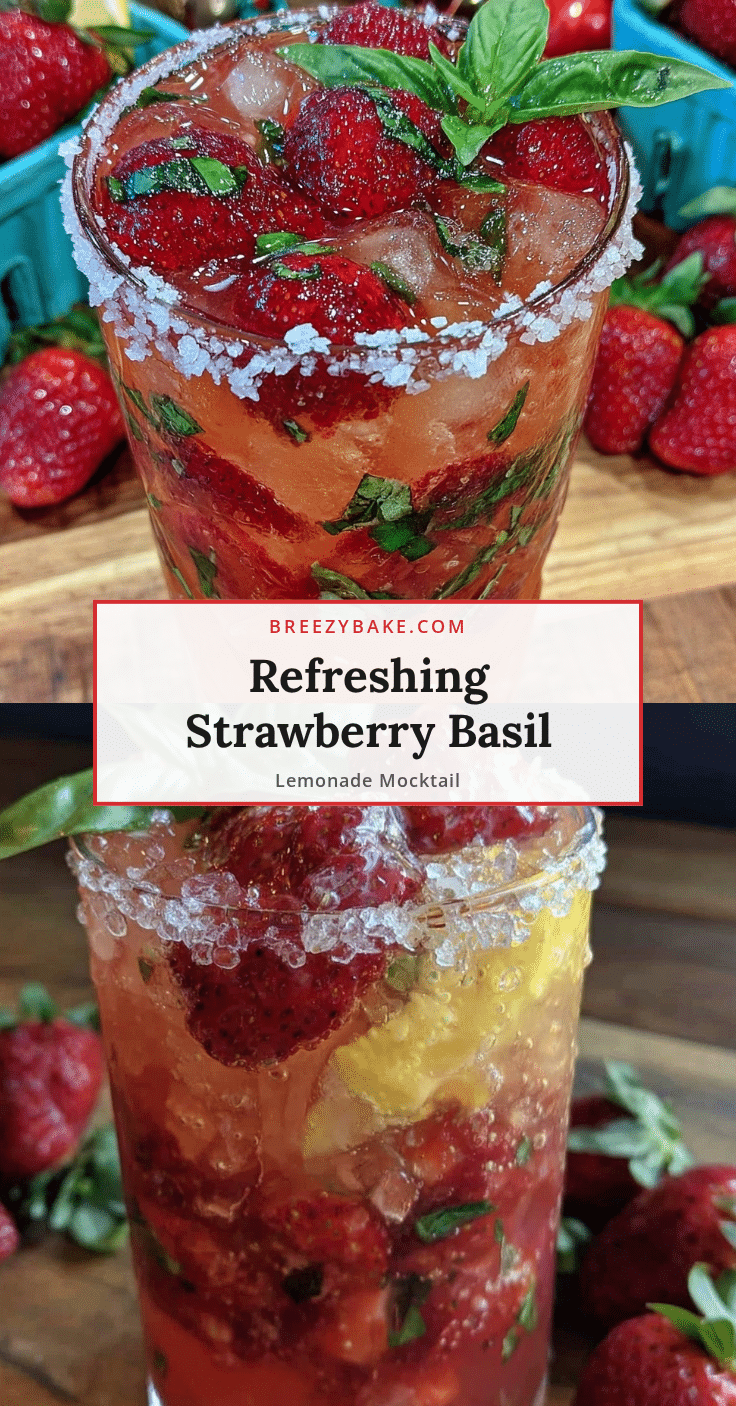 strawberry basil lemonade mocktail recipe