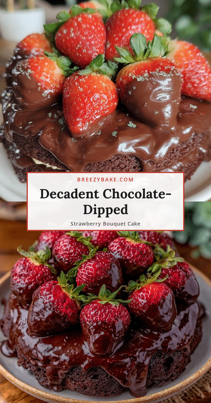 chocolate-dipped strawberry bouquet cake recipe