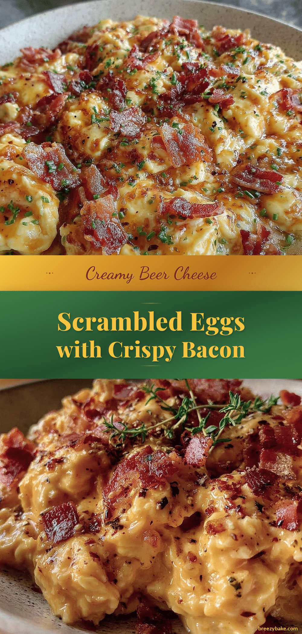 creamy beer cheese scrambled eggs recipe